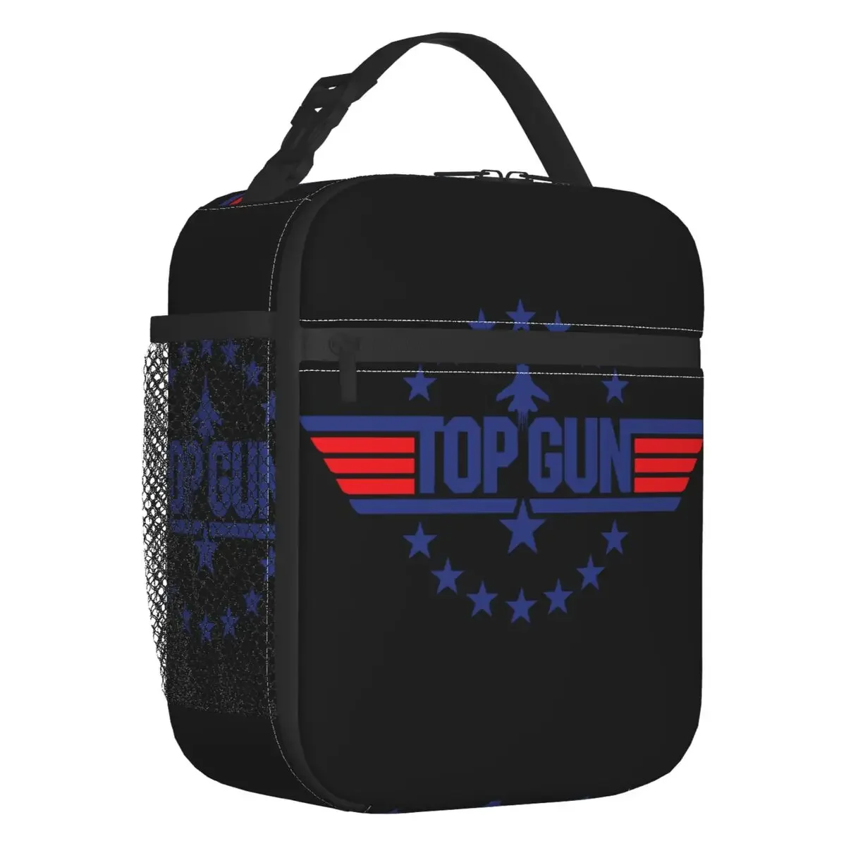 

Tom Cruise Maverick Film Top Gun Insulated Lunch Bags for Women Portable Thermal Cooler Food Lunch Box School