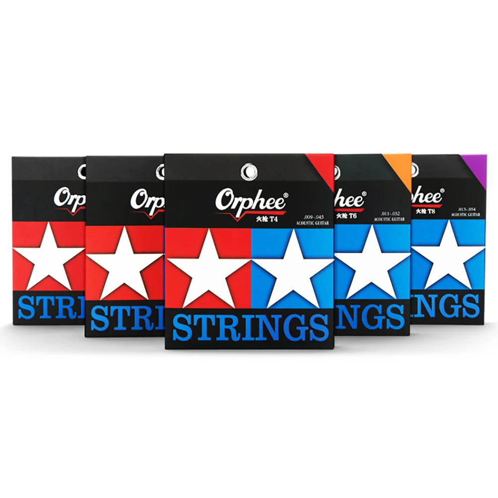 Orphee Acoustic Guitar Strings Nickel Plated High Carbon Steel Hexagonal Core Guitarra Strings Guitar Parts And Accessories