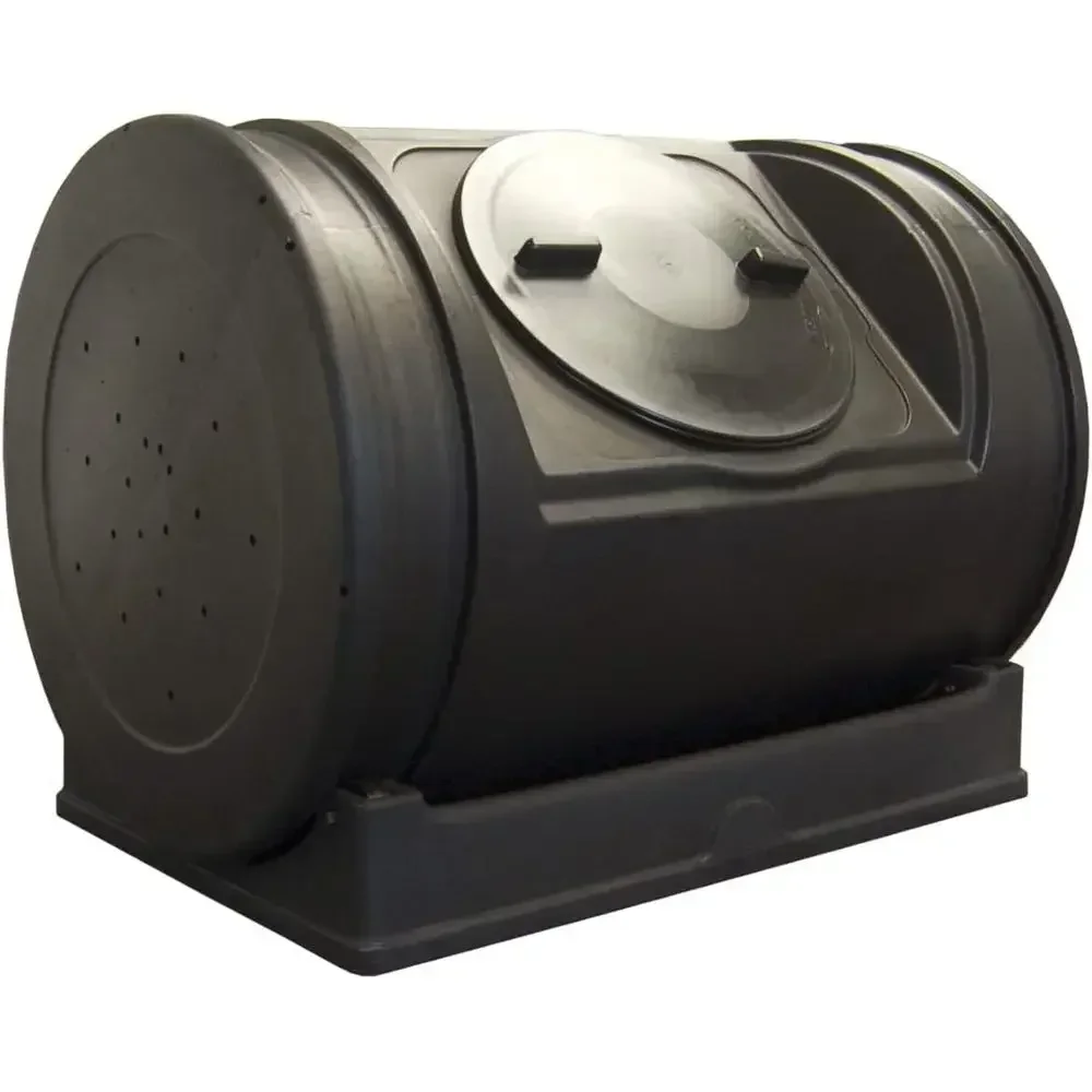 Outdoor Garden Compost Bin with Handles, Black
