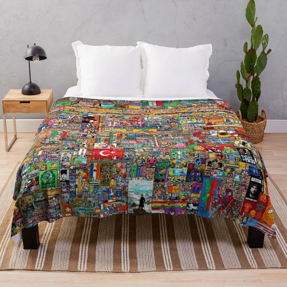 

Reddit Place 2023 Merch, Reddit r/place 2023, r/place 20223, Merch, Poster Throw Blanket Weighted Summer Blankets