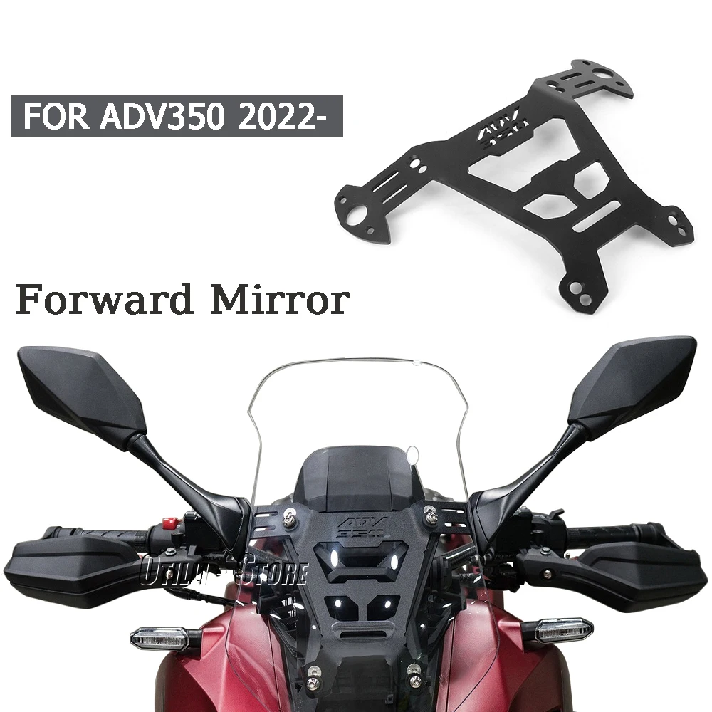 OTILLI Motorcycle Windshield Bracket For Honda ADV350 ADV 350 2022 2023 2024 360 Rotating Rearview Mirror Reversing Mirrors