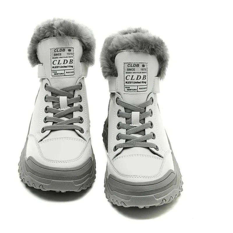 النساء أحذية منصة الشتاء لمصمم أحذية رياضية فاخرة أفخم أحذية رياضية الشقق الثلوج حذاء من الجلد التنس الإناث 35-41