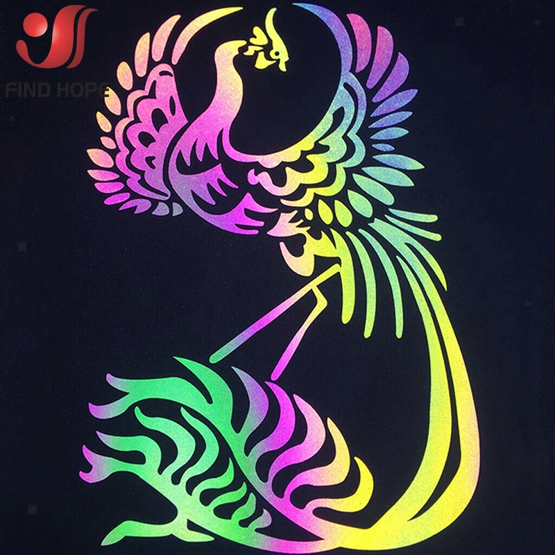 Reflective Rainbow Heat Transfer Vinyl Film Iron on T-shirts HTV Printing Signs for Fabric Textile Hat Decoration DIY For Cut