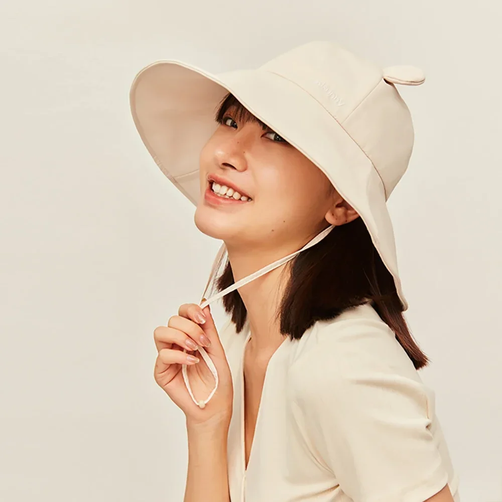 OhSunny Women Bucket Hats UPF 50+ Sun Protection Summer Traveling Sports Fashion Sunscreen Foldable Fisherman Cap with Cute Ear