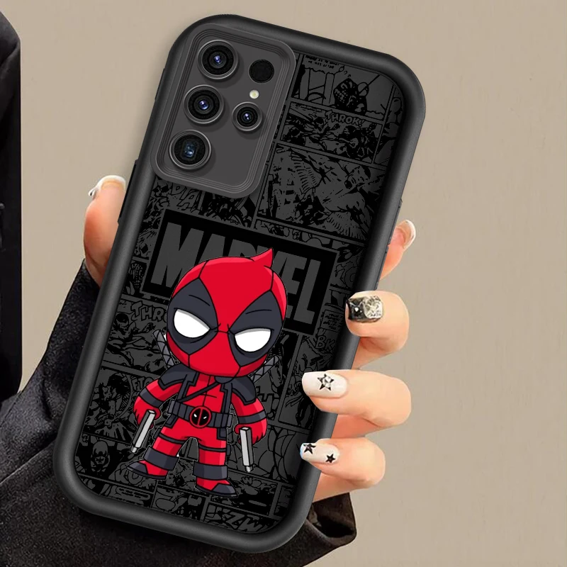 SpiderMan Deadpool Heroic Anime For Samsung Note 20 S24 S23 S22 S21 S20 Ultra Plus FE A25 A23 A22 A15 A31 5G Eye Ladder Funda