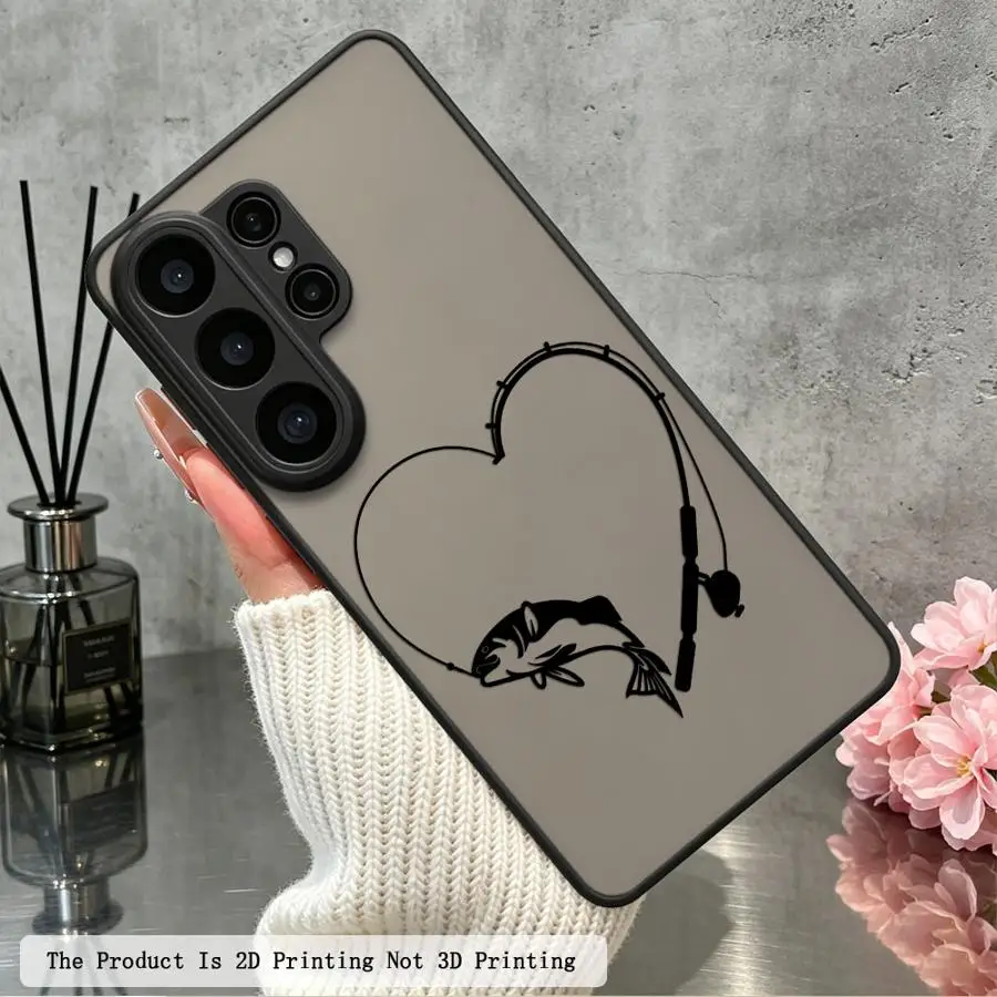 Heart Hook Bass Graphic Case for Samsung Galaxy S26 Note 20 Ultra 10+ S25 Ultra S24 Plus S22 S23 FE S21 S20 FE Funda Back Phone