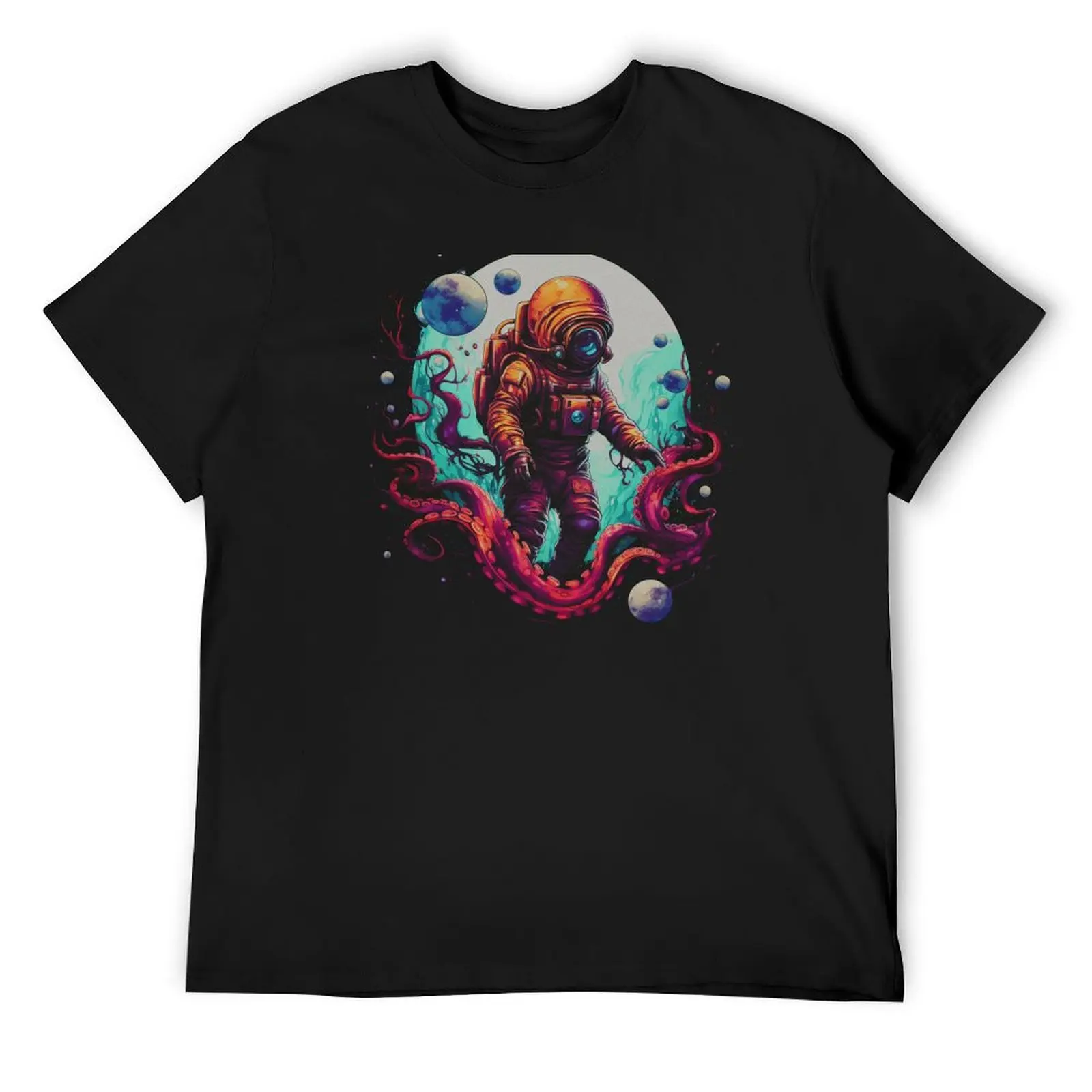 

Cosmic Horror Astronaut T-Shirt rapper graphic tees vintage t shirts customs design your own oversized t shirts for men