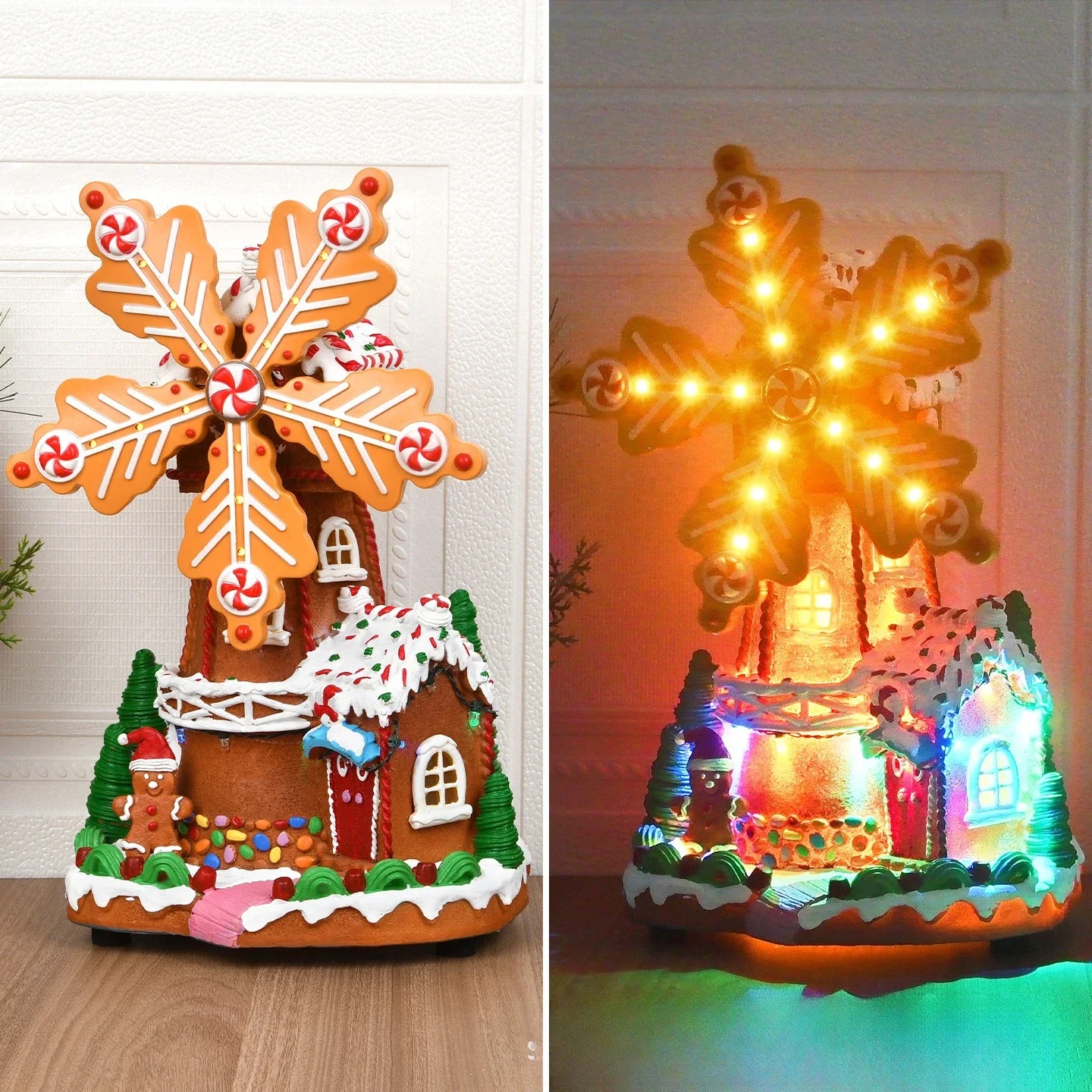 Kerstversiering, lichtgevende muziekdoos, muziekdoos, kristallen bol, kerstcadeaus voor de feestdagen, cadeaus, desktopharsornamenten