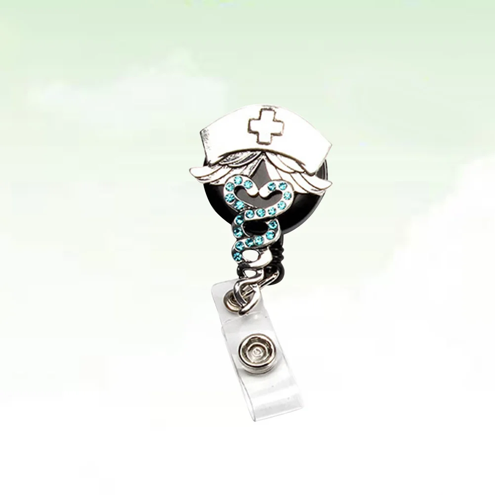 

Retractable Id Badge Rotatable Clip Design For Office Staff Name Tags Keychain Badge Holder Telescopic