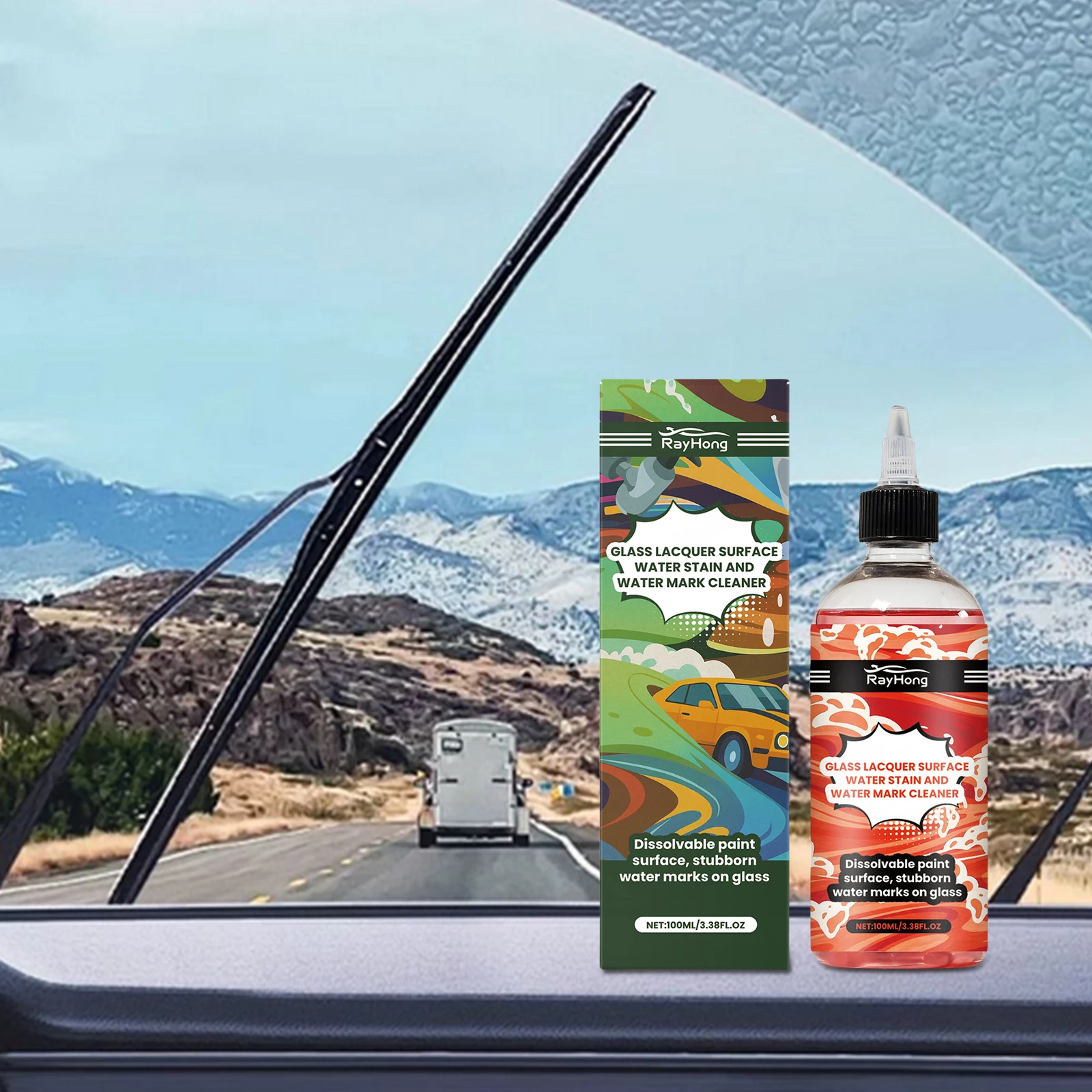 

Очиститель автомобильного стекла 100 мл Очиститель автомобильного стекла Автомобильное лобовое стекло Очищающее средство для зеркал окон Очищающее лобовое стекло автомобиля