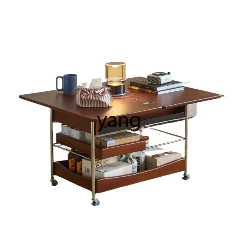 

TGF medieval trolley living room side table removable coffee table rack foldable