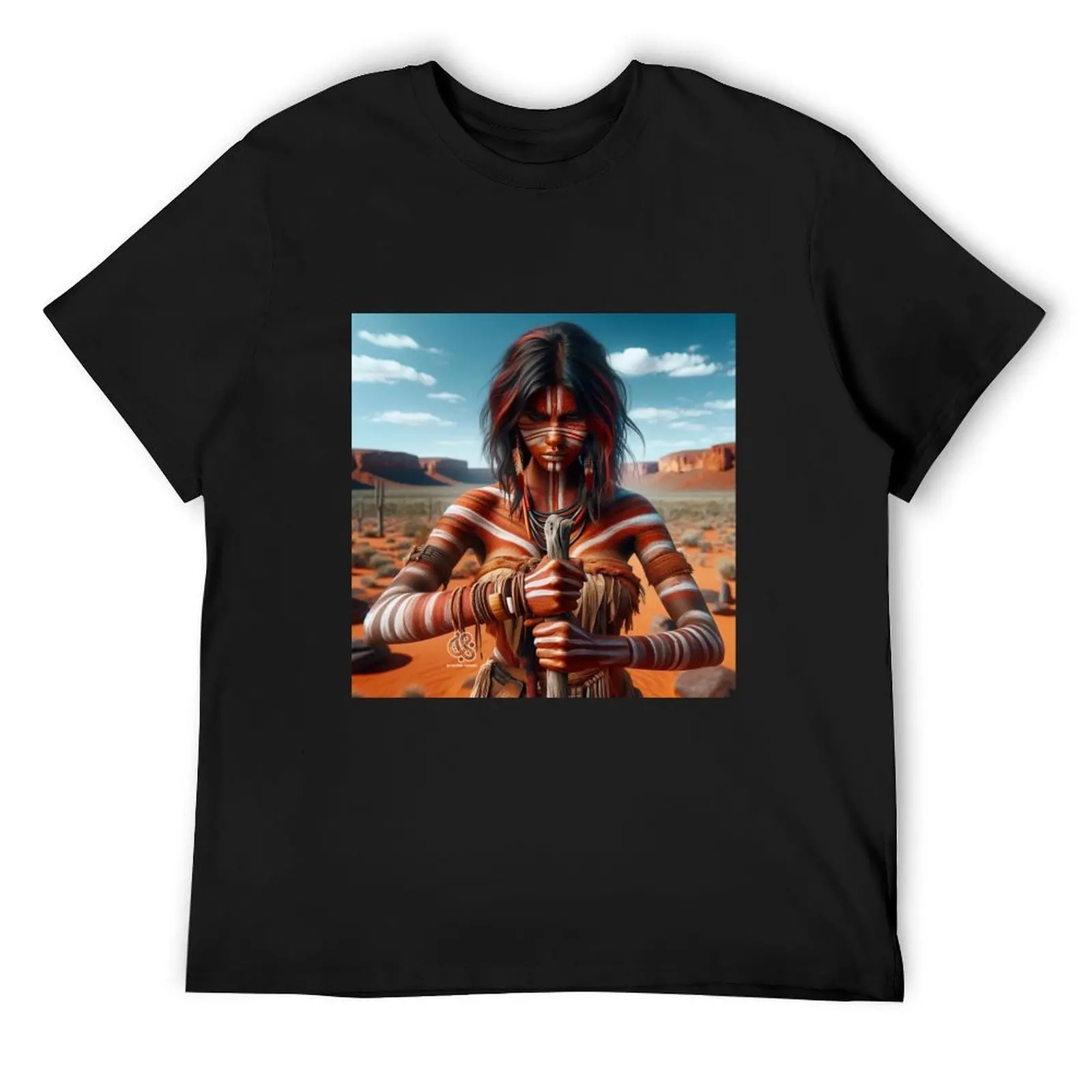 

Desert Warrior's Gaze T-Shirt graphic tee shirt aesthetic clothes shirts graphic tee men clothes