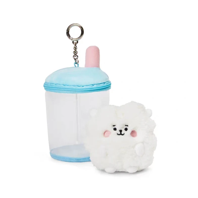 linefriends bt21 Plush bubble tea series Cute plush doll interior decoration Kids gifts toy collection Bag pendant