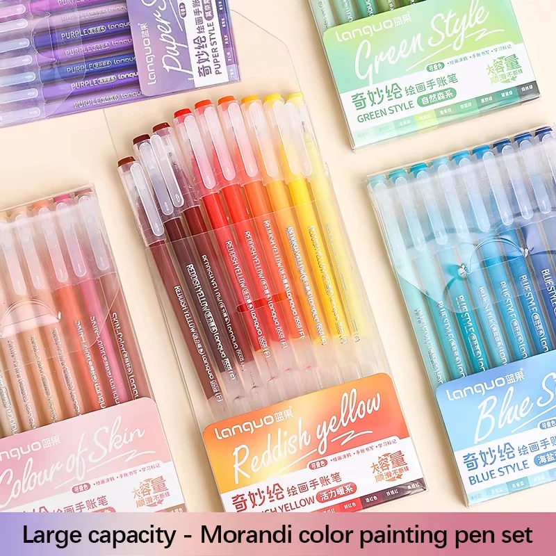 Languo 27-207 Kleuren Van Een Set Tekening Handboek Pennen Student DIY Graffiti Multi-color Gel Pen Schrijven marker Briefpapier - afbeelding 2