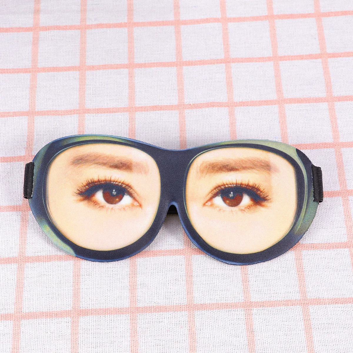 3D Eye Eyeshade Stereo Goggles Printing Mask Funny Glasses Foldable Dacron Milk Fiber Travel Outdoor Sleep Anti