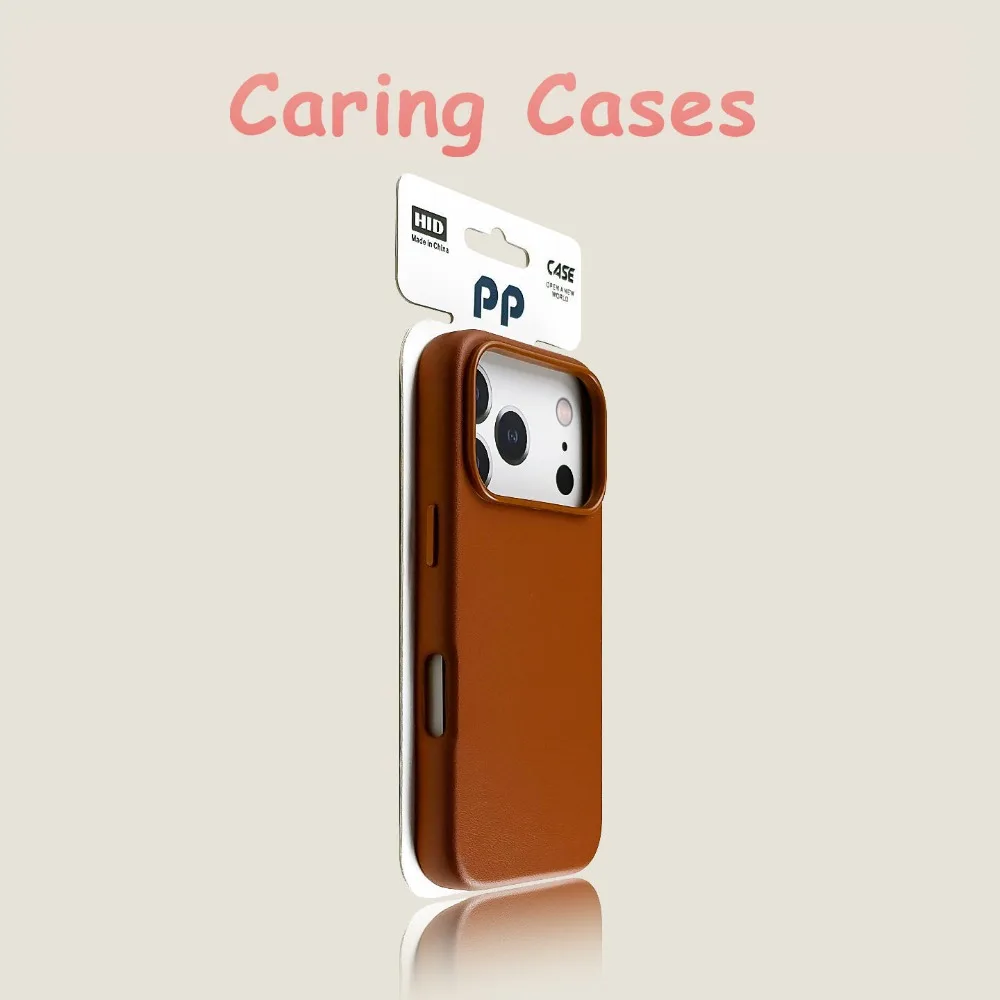 

For iPhone 17 Pro Max Case Pink Leather Inner Magnetic Hard Case Minimalist Business Style Cover with iphone 16 15 14 13 12 11