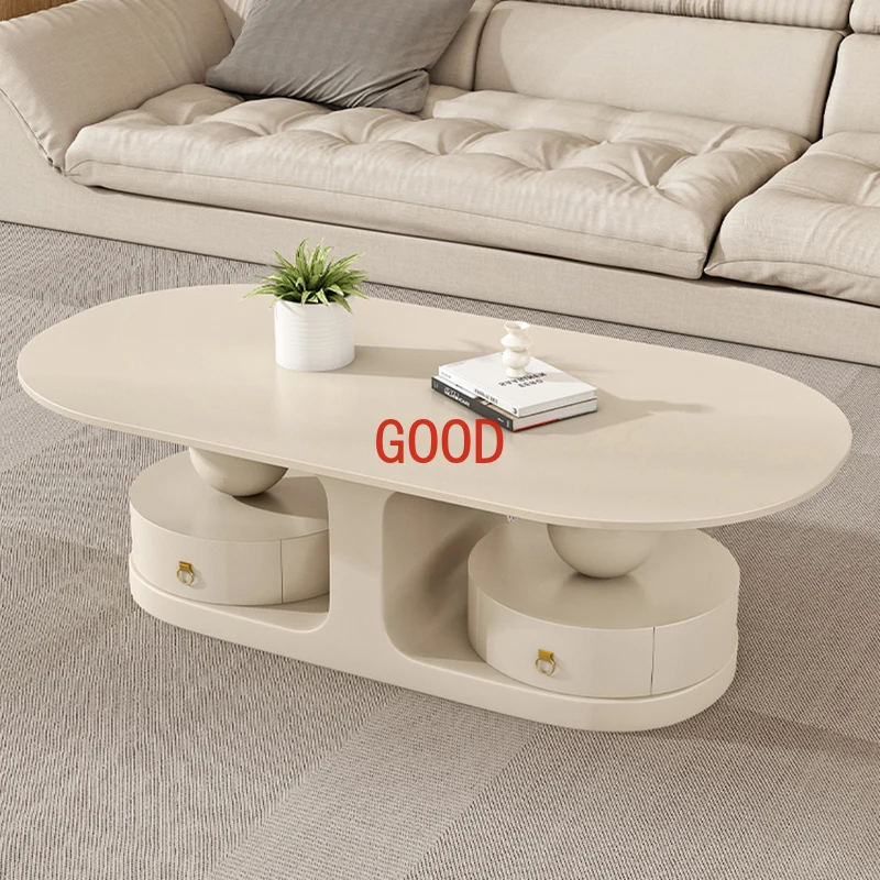 Aesthetic Simple Coffee Tables Modern White Modern Luxury Coffee Tables Glam Premium Table Basse De  Home Furniture