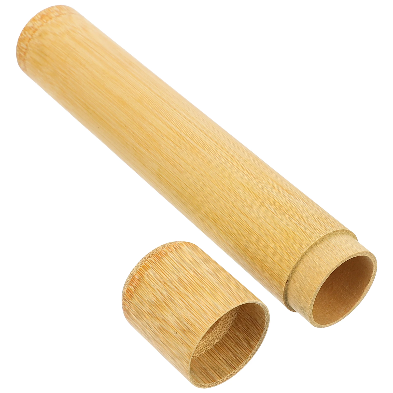 

3Pcs Toothbrush Case Premium Bamboo Travel Toothbrush Holder Compact Portable Storage Box for Business Trip and Home