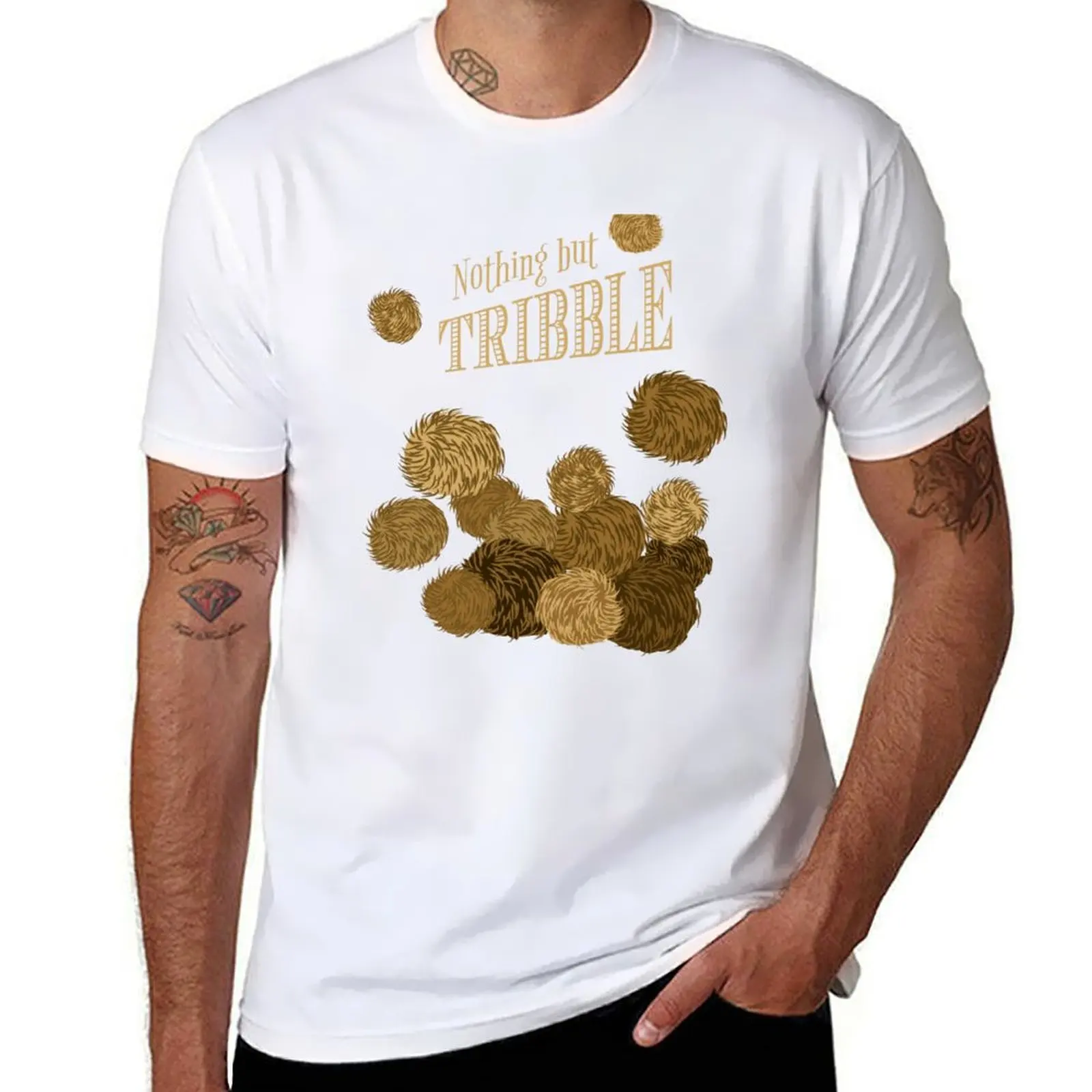 Star Trek: The Original Series Nothing But Tribble Retro Alien Logo T-Shirt Trendy Casual Short Sleeve Shirt