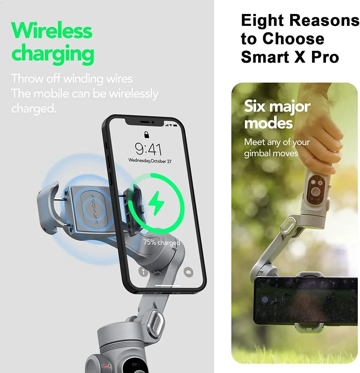 Hot Selling Smart X Pro 3-Axis Gimbal Stabilizer Foldable Selfie Stick Handheld Stabilizer for Cell Phone Smartphone Mobile