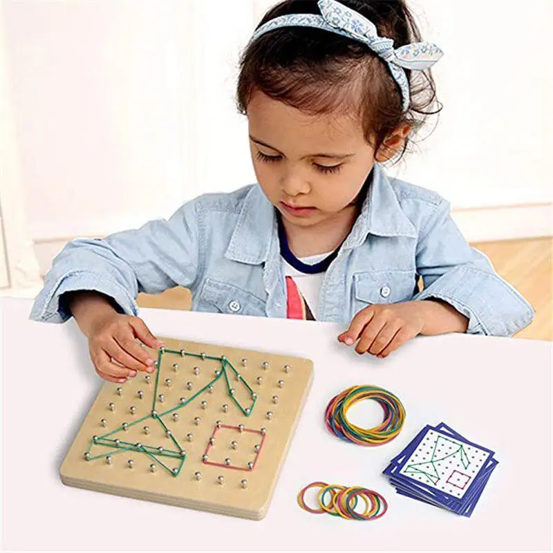 Montessori Early Childhood Wooden Mathematics Teaching Nail Board Learning Aids Children's Educational Toys