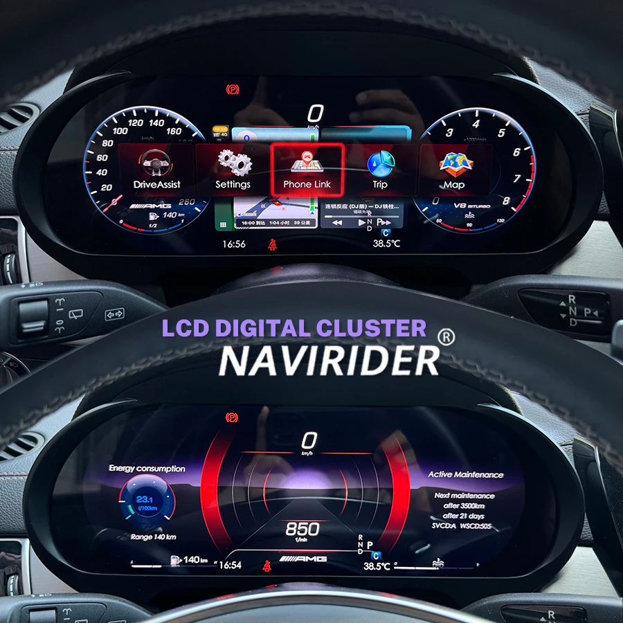 Ja, 12,3-Zoll-LCD-Digital-Dashboard-Cluster für Benz ML GL GLE GLS W166 X166 2012-2019, Auto-Instrumententafel, Cockpit, Tachometer, CARPLAY
