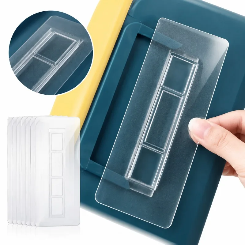 Wall Mount Tissue Holder With Buckle Punch-Free Strong Sticky Storage Rack Removable No Trace Adhesive Pads