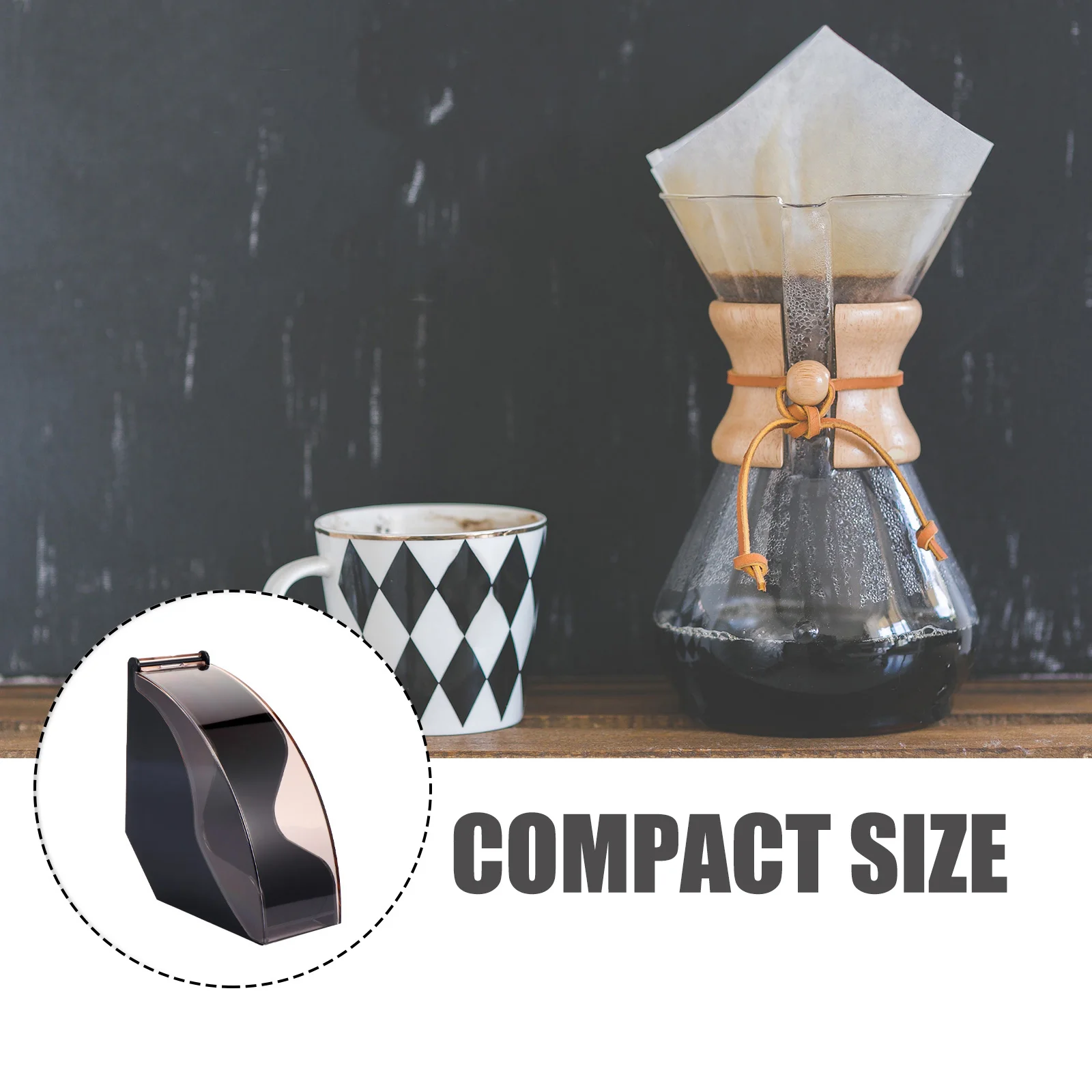 

Plastic Coffee Filter Holders Reusable Storage for Coffee Shop Home Paper Dust Simple Practical