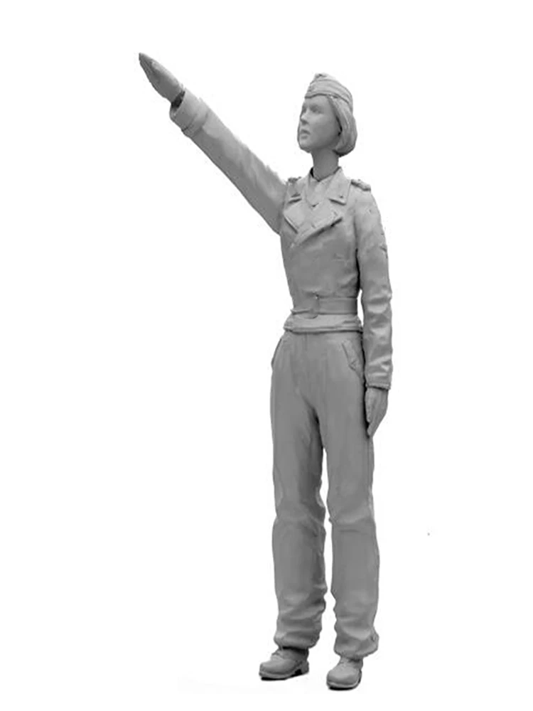 1/16 Weibliche Panzerkommandantin mit 2 Köpfen, Spielzeug-Harzmodell, Miniatur-Harzfigur, unmontiert, unbemalt