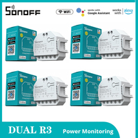 SONOFF MINI DUALR3 2 Gang Dual Wifi DIY Smart Switch Module 2 Way Power Metering Timing Via Smart Home EWeLink Alexa Google Home