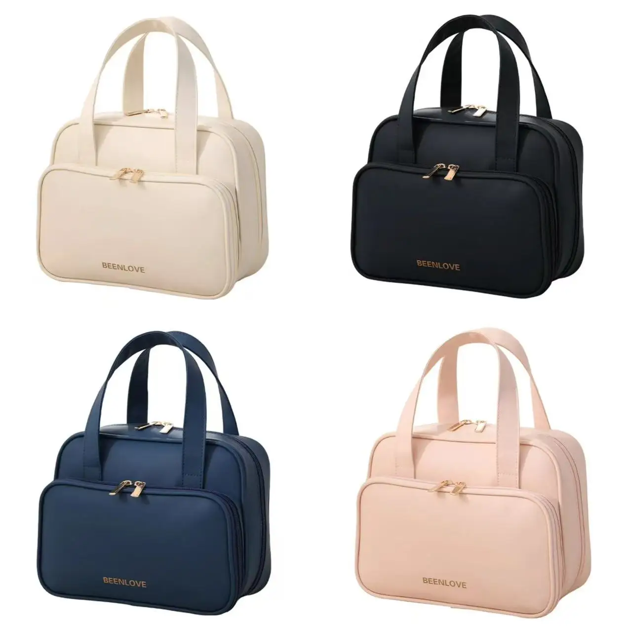 حقيبة يد نسائية مقاومة للماء لتخزين مستحضرات التجميل ومضادة للغبار وحقيبة يد للمكياج للسفر متعددة الوظائف مع مقبض منظم للعناية بالبشرة #2