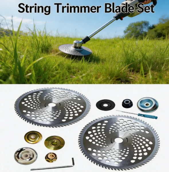 Fixed Four-Piece Set 1/2pcs 40/60/80 Teeth Mower Head Blade Durable Wood Mower Disc for Lawn Mower Garden Weed Mower Parts