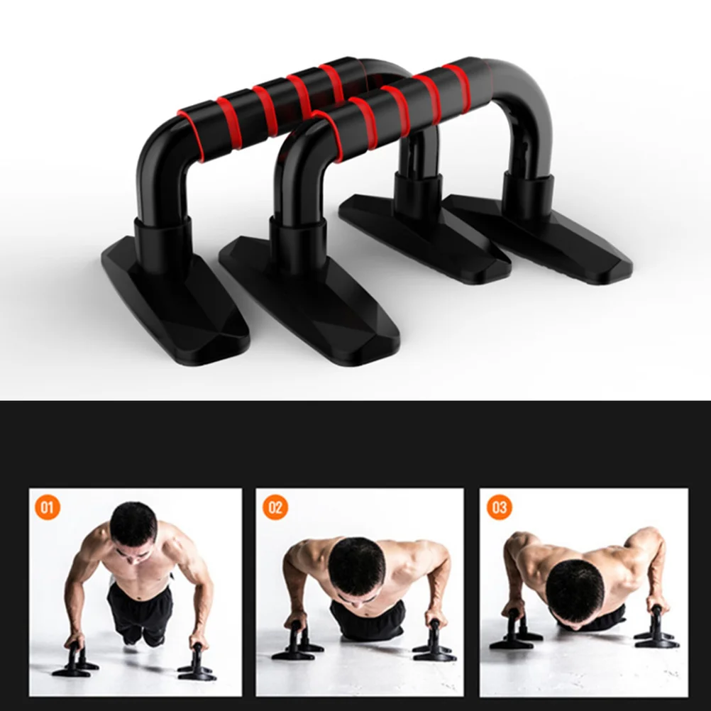 

H Shape Push-Up Stands Bar For Home Gym Exercise Muscle Building Abdomen Chest Training Multipoint Gravity Distribution
