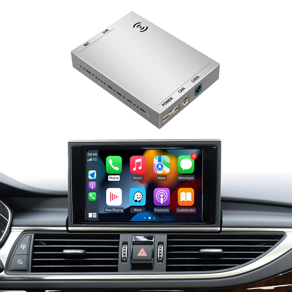 CARABC Carplay Decoder Wireless Multimedia Carplay Interface Decoder for Original Vehicle Screen Upgrade of Audi A3 2013-2018