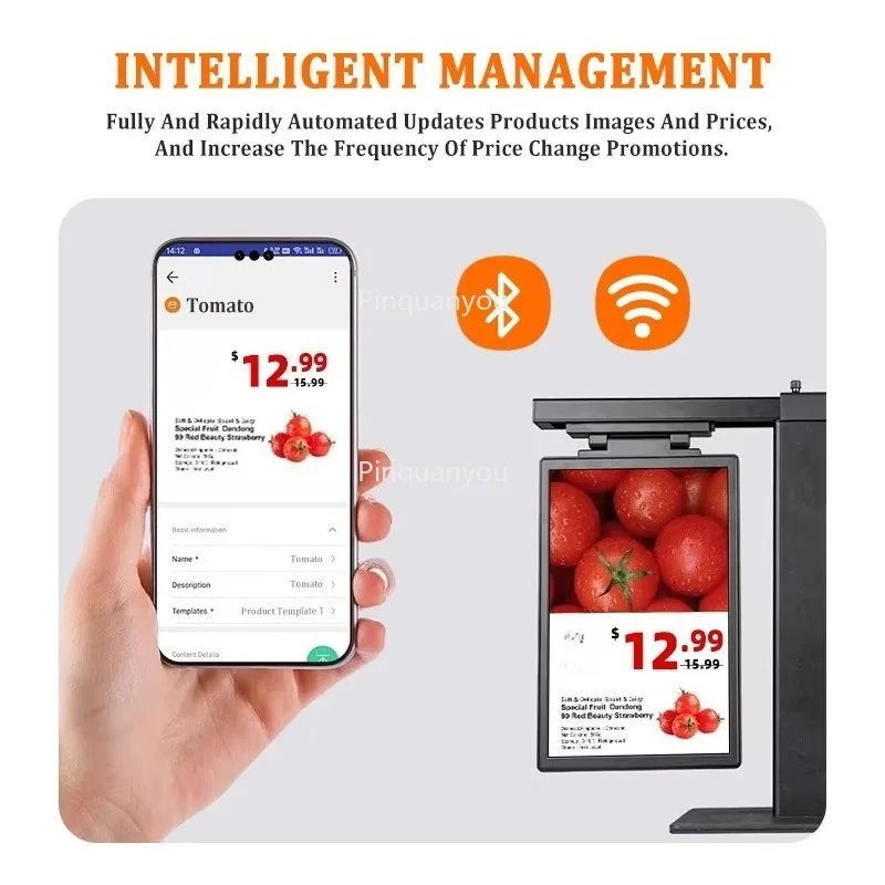 10.1 Inch Digital Signage LCD Display Single Or Double-Sided Electronic Shelf Labels Promotional Price for Business Use