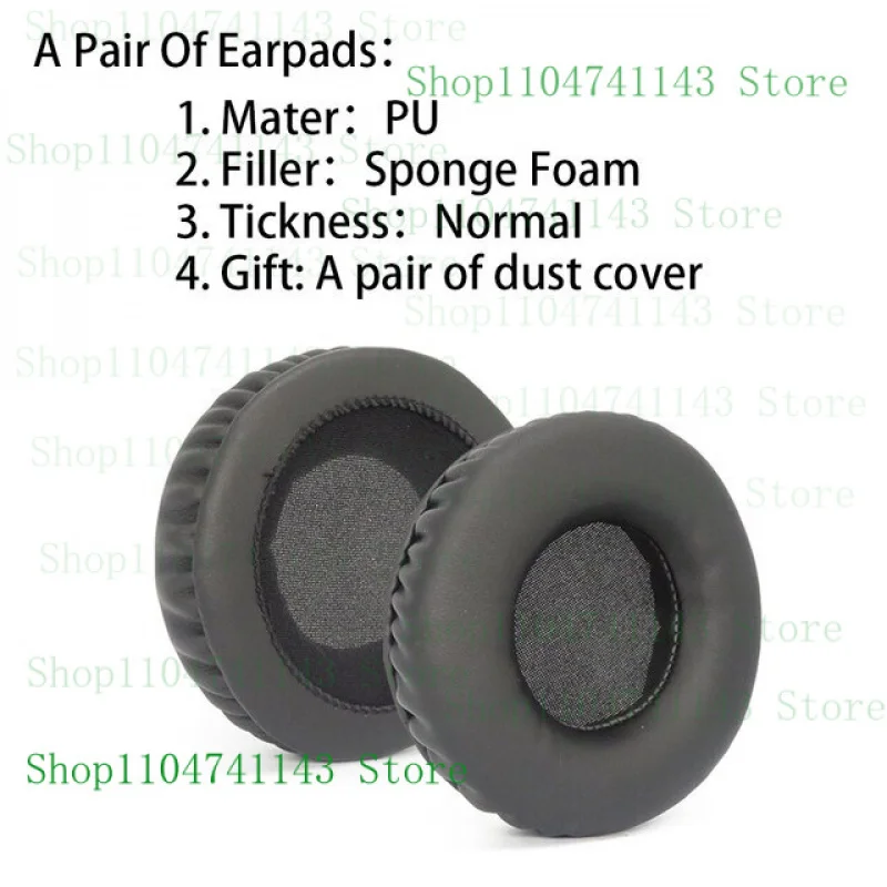 Earpads for JVC HA-SBT5 Headphones Cushion Replacement PU Soft Foam Black view 6