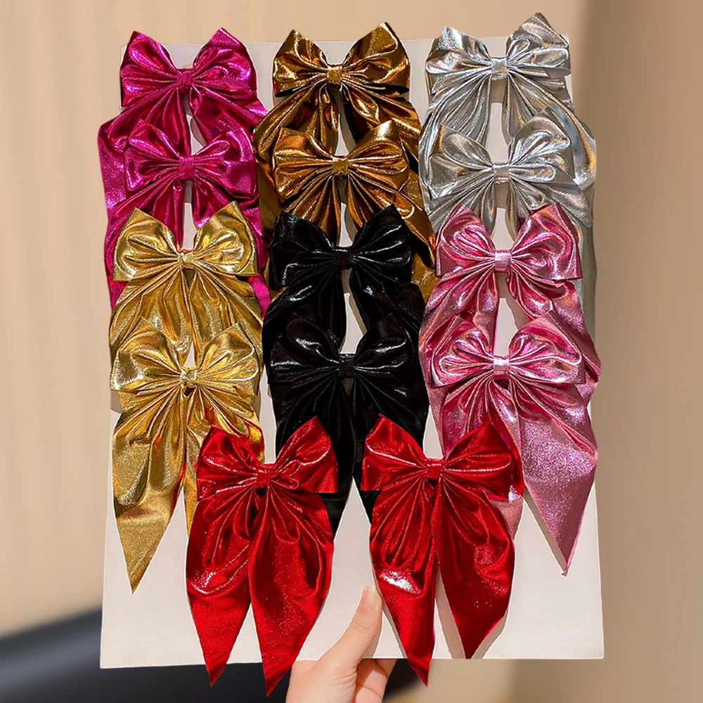 

Разноцветные заколки для волос с большим бантом, набор 7/14 шт., милые аксессуары для девочек для выступлений, вечеринок, торжеств, сцены, подарок