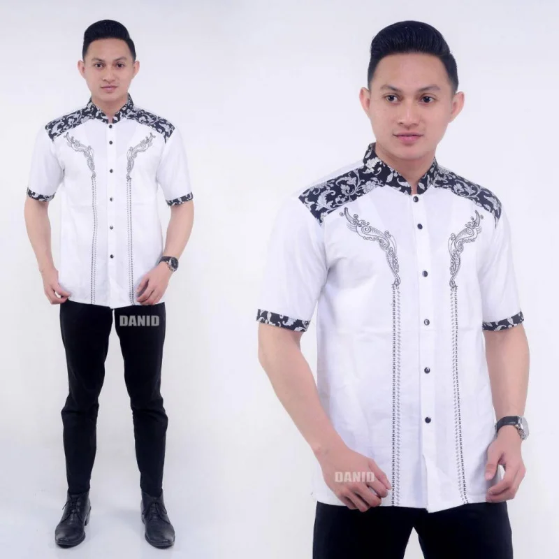 Vintage Men's Shirt Ethnic Pattern Printed Short Sleeve Lapel Shirt Summer Fashion Casual Street Men's Lapel Top Large Size Comf