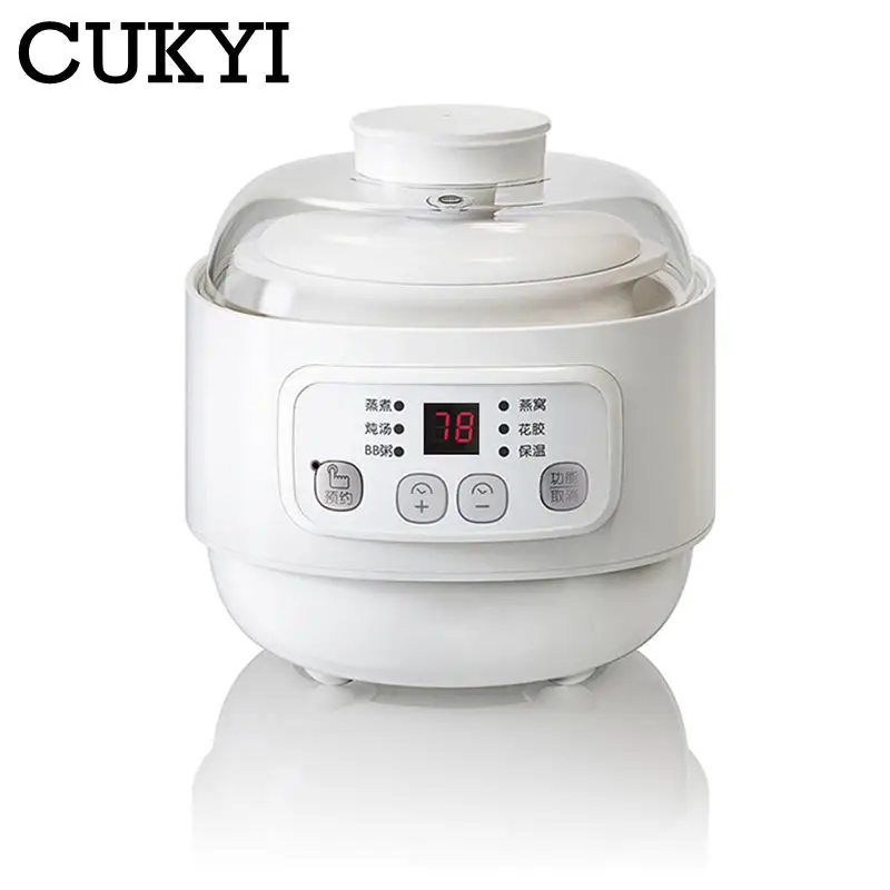 CUKYI High Quality Slow Cooker Household Steam Stew Multifunction BirdsNest Pregnant Tonic Baby Supplement Nutritious Breakfast