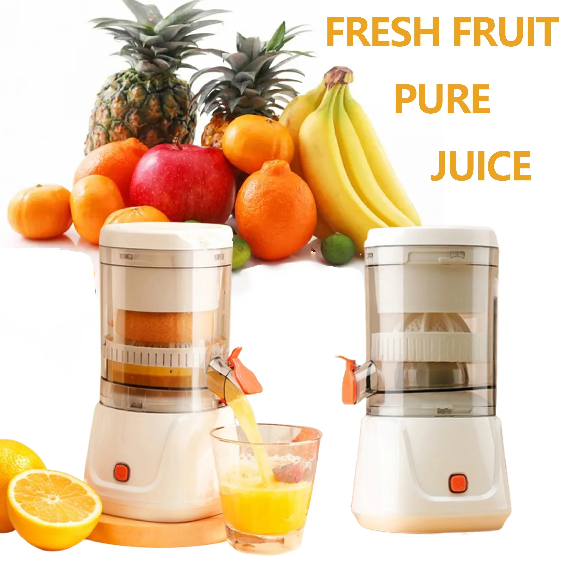 1 x wiederaufladbarer, abnehmbarer USB-Entsafterbecher – leicht zu reinigen, tragbarer Mixer für den Einsatz in Küche, zu Hause und im Büro