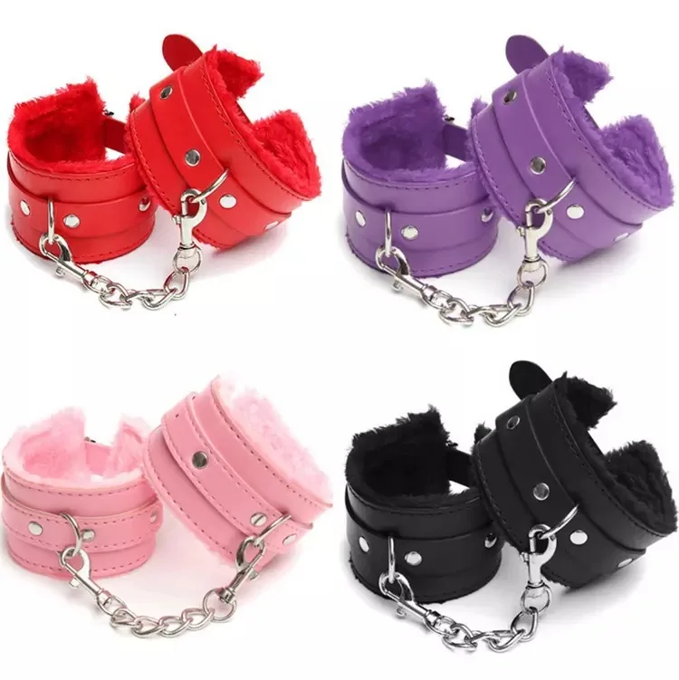 

Furry Plush Bondage Set for Couples, Soft Adjustable Handcuffs & Ankle Cuffs, Playful Teasing Restraints Adult Carnival Party