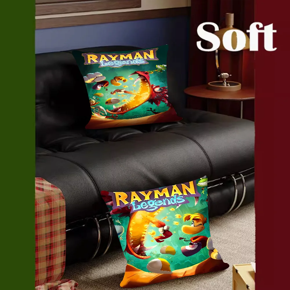 Rayman Legends أنيمي غرزة محظوظ التنين وسادة غطاء أريكة غطاء الوسادة غرفة المنزل الديكور الأطفال هدية #5