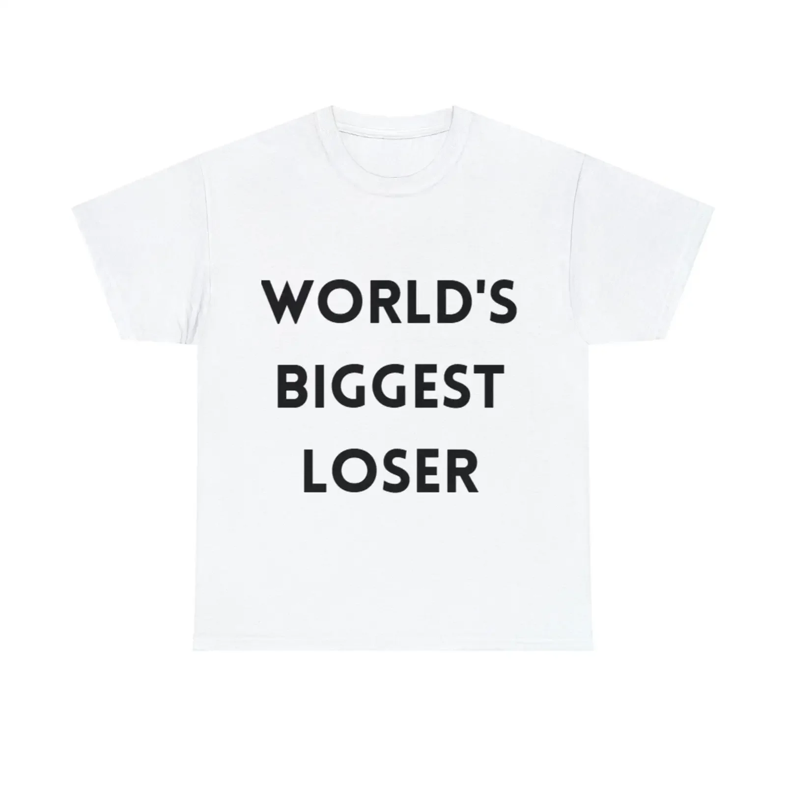 WORLD'S BIGGEST LOSER Explanation in back T Shirt vintage Washed Soft Versatile Comfortable streetwear fashion Breathable homme