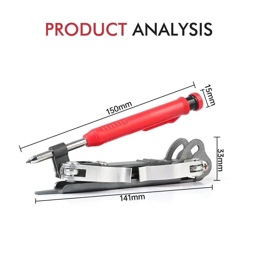 อลูมิเนียม Multi-ฟังก์ชั่นปรับโปรไฟล์ Scribing ไม้บรรทัดหลุมลึกดินสอ Contour Gauge DIY งานไม้เครื่องมือ