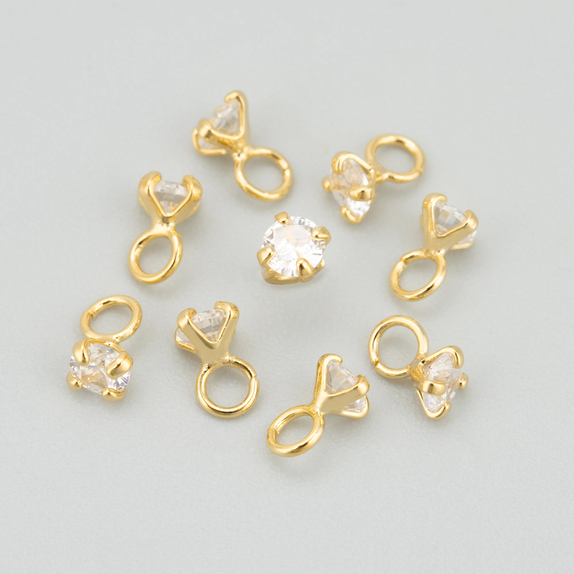 GUFEATHER,20pcs/lot,MH91,jewelry accessories,18k gold rhodium plated,copper,zircons,charms,hand made,jewelry making,diy pendants