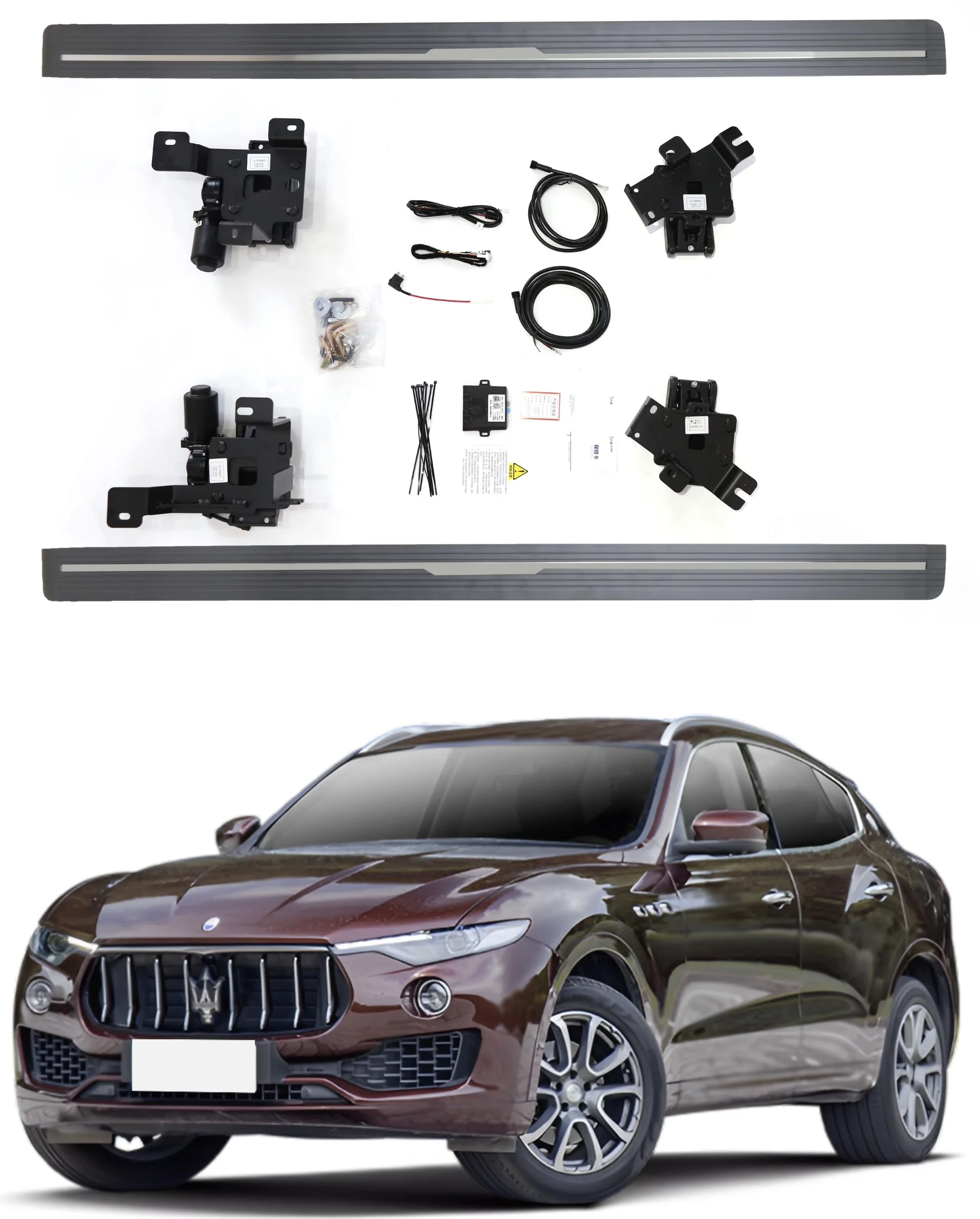 

Складные автомобильные аксессуары с защитой от защемления, железный материал, светодиодные фонари для ресниц, подножки для Maserati LEVANTE 2016,