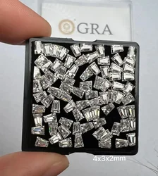 Super White D Color  Loose Moissanite Trapezoid Step Cut GRA Certified VVS1 Excellent Diamond Engagement Jewelry Making