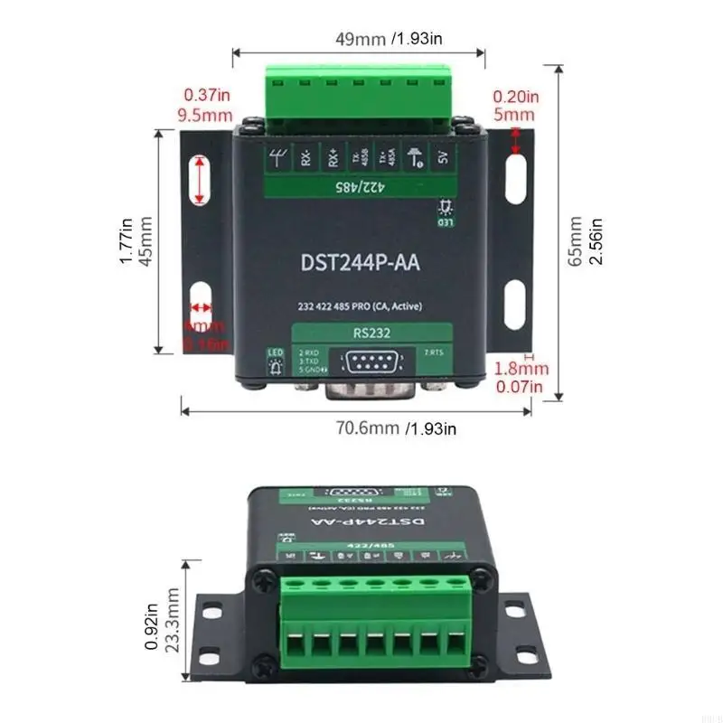

R9UB Industrial USB to RS232 485 422 Converter Isolated Module Supports Multiple Interfaces and Operating Systems