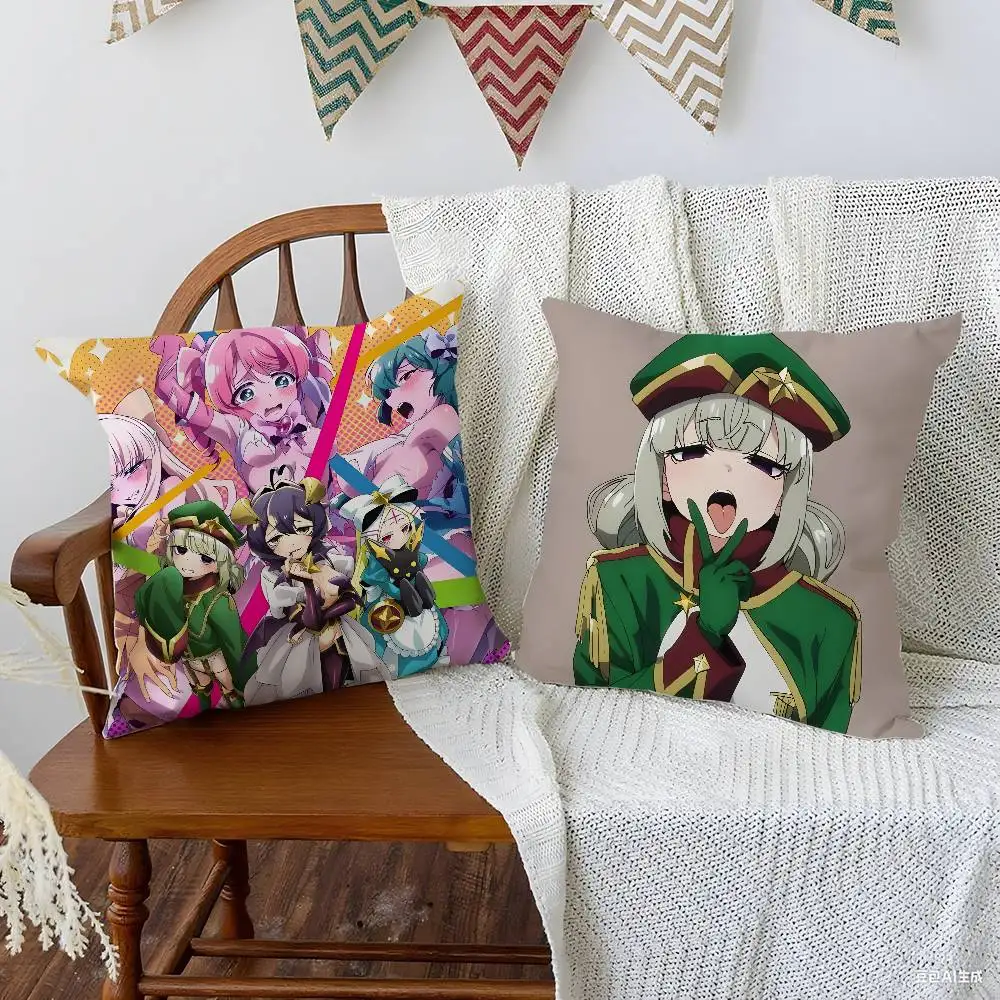 Anime M-Mahou Shoujo AkogareteS Federa per cuscino Morbido tessuto peluche Stampa fronte-retro Decorativo Casa Soggiorno Regalo Fodera per cuscino