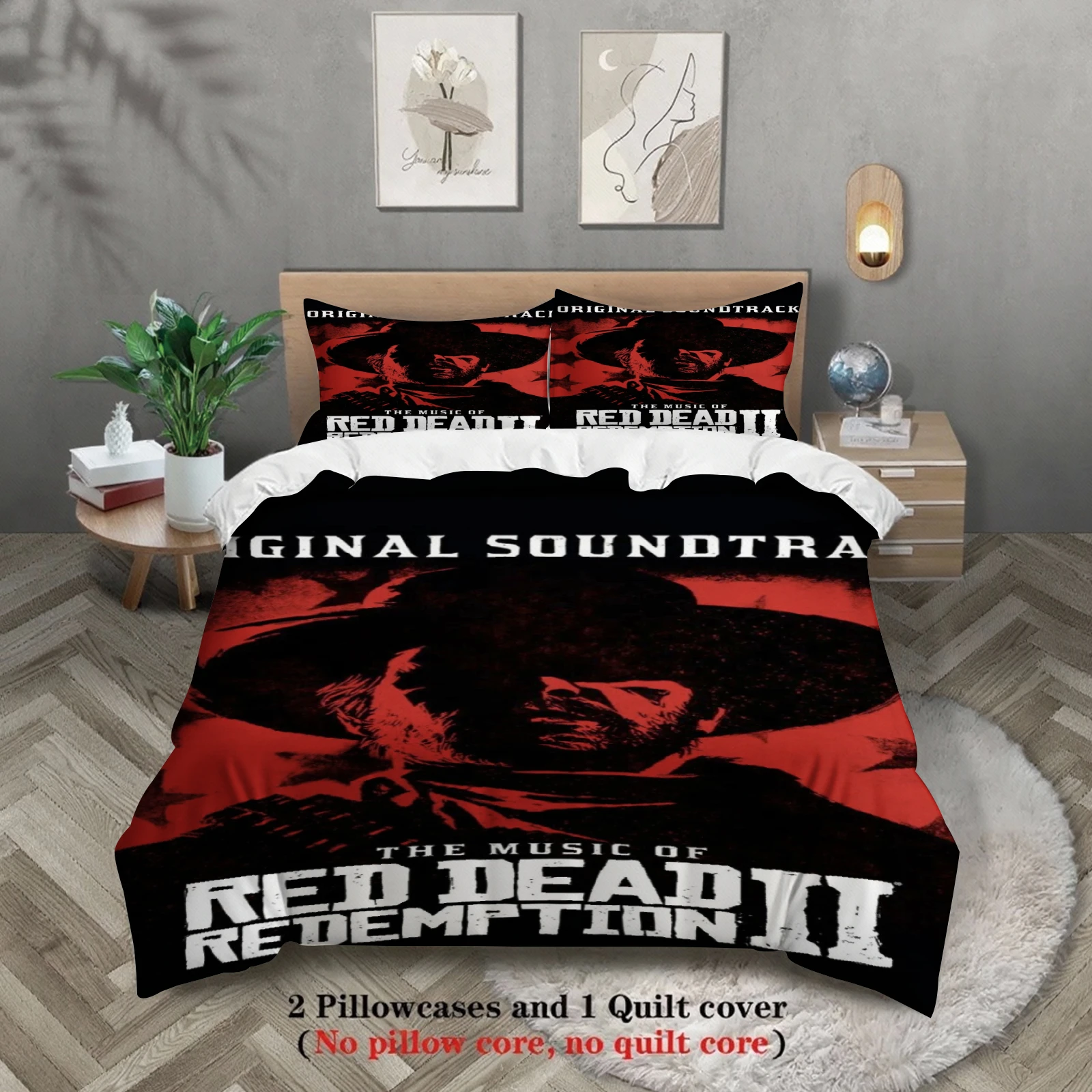 3D Printed Duvet Cover Set Game RDR2 Soft Bedding Set Single Twin Size For Kids Adult Home Decor Game R-Red-Dead-Redemption2